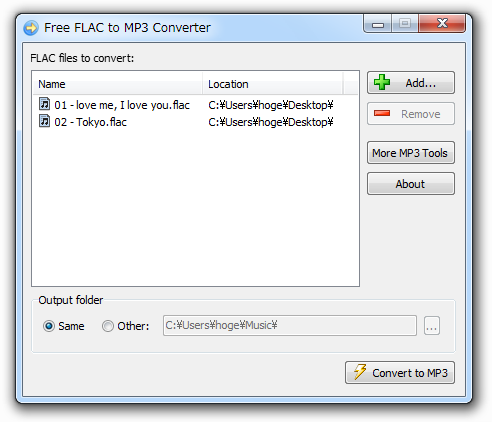 flac to mp3 free convert