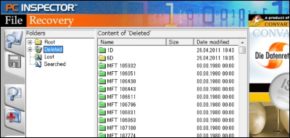 PC INSPECTOR File Recoveryのスクリーンショット